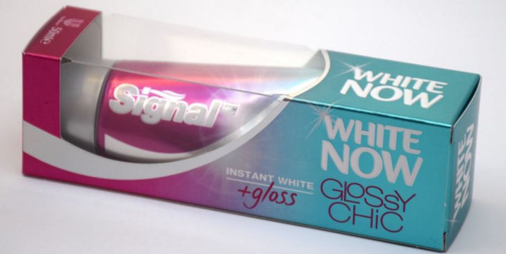 Signal White Now + gloss tandpasta